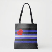 SlipperyJoe's lederen trots vlag zwart koninklijk Tote Bag (Voorkant)