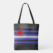 SlipperyJoe's lederen trots vlag zwart koninklijk Tote Bag (Achterkant)