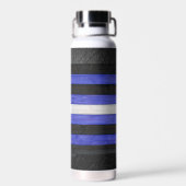 SlipperyJoe's lederen trots vlag zwart koninklijk  Waterfles (Achterkant)