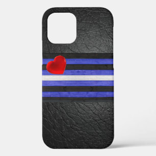 SlipperyJoe's leren trotsvlag zwart koningsblauw  Case-Mate iPhone Case