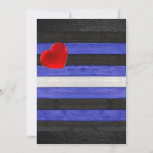 SlipperyJoe's leren trotsvlag zwart koningsblauw  Feestdagenkaart