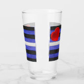 SlipperyJoe's leren trotsvlag zwart koningsblauw  Glas (Links)