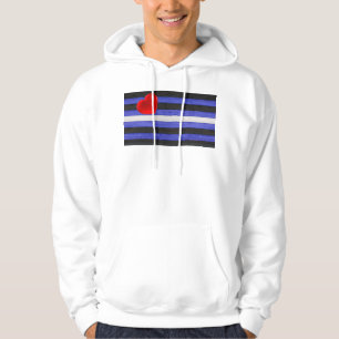 SlipperyJoe's leren trotsvlag zwart koningsblauw  Hoodie