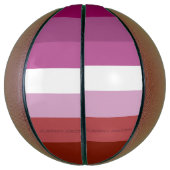 SlipperyJoe's Lesbian Pride vlag feminine Lipstick Basketbal (Verticaal)