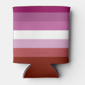 SlipperyJoe's Lesbian Pride vlag feminine Lipstick Blikjeskoeler (Voorkant)