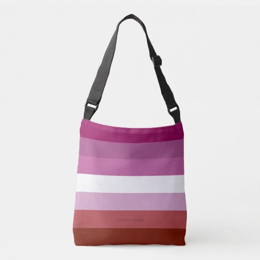 SlipperyJoe's Lesbian Pride vlag feminine Lipstick Crossbody Tas (Voorkant)