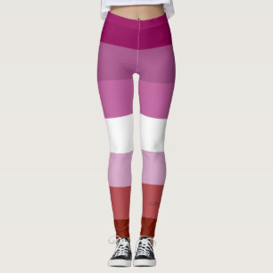 SlipperyJoe's Lesbian Pride vlag feminine Lipstick Leggings