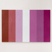 SlipperyJoe's Lesbian Pride vlag feminine Lipstick Legpuzzel (Horizontaal)