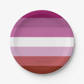 SlipperyJoe's Lesbian Pride vlag feminine Lipstick Papieren Bordje (Voorkant)
