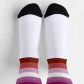 SlipperyJoe's Lesbian Pride vlag feminine Lipstick Sokken (Top)