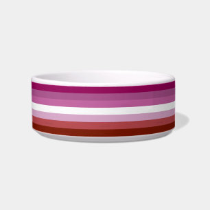 SlipperyJoe's Lesbian Pride vlag feminine Lipstick Voerbakje