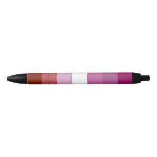 SlipperyJoe's Lesbian Pride vlag feminine Lipstick Zwarte Inkt Pen