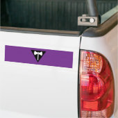 SlipperyJoe's Lesbian Pride vlag Labrys ax triangl Bumpersticker (Op Truck)