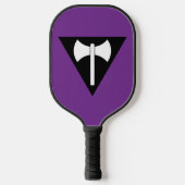 SlipperyJoe's Lesbian Pride vlag Labrys ax triangl Pickleball Paddle (Voorkant)