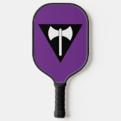 SlipperyJoe's Lesbian Pride vlag Labrys ax triangl Pickleball Paddle (Achterkant)