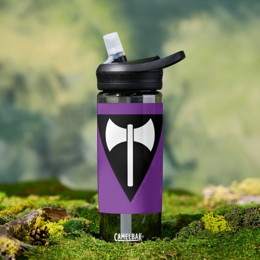 SlipperyJoe's Lesbian Pride vlag Labrys ax triangl Waterfles (Buiten)