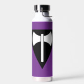 SlipperyJoe's Lesbische Pride vlag Labrys ax drieh Waterfles (Links)
