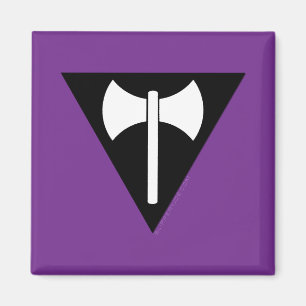 SlipperyJoe's Lesbische Pride vlag Labrys bijl dri Magneet