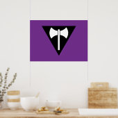 SlipperyJoe's Lesbische Pride vlag Labrys bijl dri Poster (Keuken)