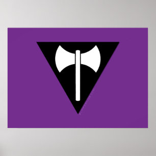 SlipperyJoe's Lesbische Pride vlag Labrys bijl dri Poster