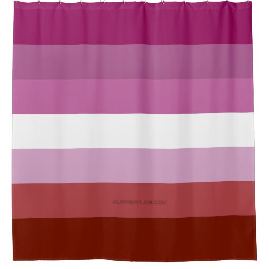 SlipperyJoe's lesbische trots vlag vrouwelijke gem Douchegordijn (Voorkant)