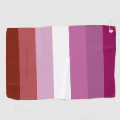 SlipperyJoe's lesbische trots vlag vrouwelijke gem Golfhanddoek (Horizontaal)