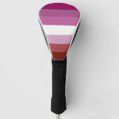 SlipperyJoe's lesbische trots vlag vrouwelijke gem Golfheadcover (Voorkant)