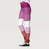 SlipperyJoe's lesbische trots vlag vrouwelijke gem Leggings (Links)