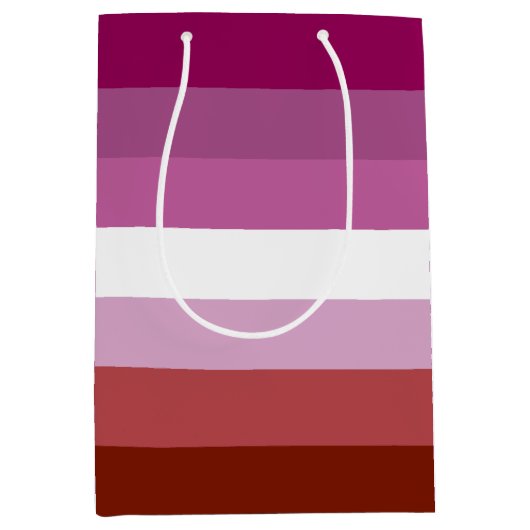 SlipperyJoe's lesbische trots vlag vrouwelijke gem Medium Cadeauzakje (Voorkant)