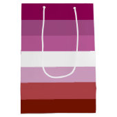 SlipperyJoe's lesbische trots vlag vrouwelijke gem Medium Cadeauzakje (Achterkant)