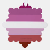 SlipperyJoe's lesbische trots vlag vrouwelijke gem Ornament Kaart (Voorkant)