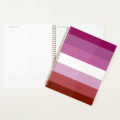 SlipperyJoe's lesbische trots vlag vrouwelijke gem Planner (Display)