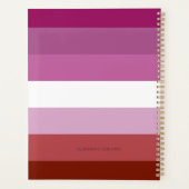 SlipperyJoe's lesbische trots vlag vrouwelijke gem Planner (Achterkant)