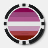 SlipperyJoe's lesbische trots vlag vrouwelijke gem Poker Chips (Voorkant)