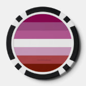 SlipperyJoe's lesbische trots vlag vrouwelijke gem Poker Chips (Achterkant)