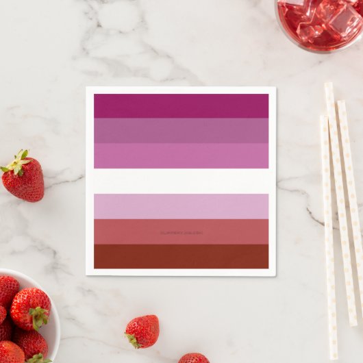 SlipperyJoe's lesbische trots vlag vrouwelijke gem Servet (Insitu)