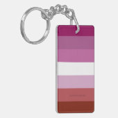 SlipperyJoe's lesbische trots vlag vrouwelijke gem Sleutelhanger (Voorkant Links)