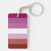 SlipperyJoe's lesbische trots vlag vrouwelijke gem Sleutelhanger (achterkant)