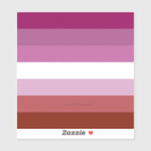 SlipperyJoe's lesbische trots vlag vrouwelijke gem Sticker (Vel)