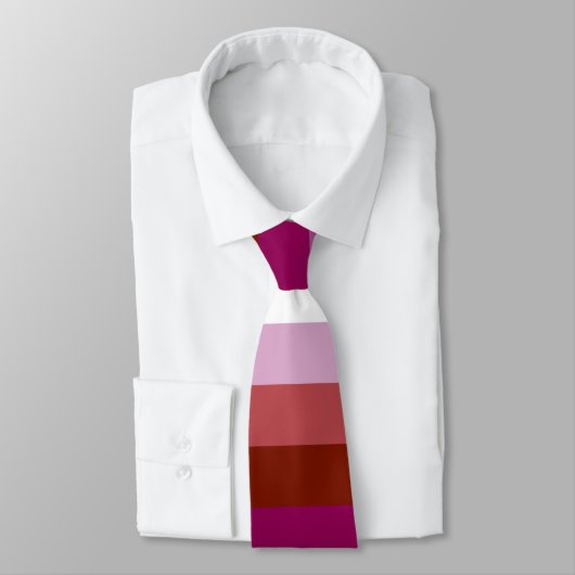 SlipperyJoe's lesbische trots vlag vrouwelijke gem Stropdas (Gebonden)