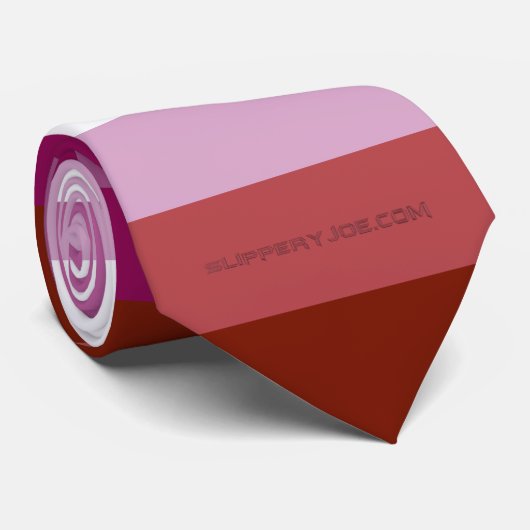 SlipperyJoe's lesbische trots vlag vrouwelijke gem Stropdas (Opgerold)