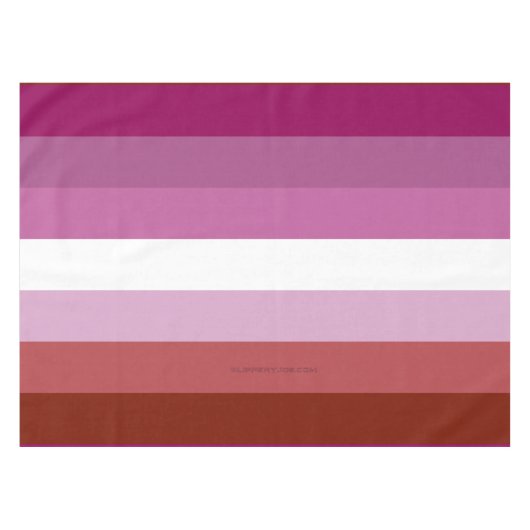 SlipperyJoe's lesbische trots vlag vrouwelijke gem Tafelkleed (Voorkant (Horizontaal))