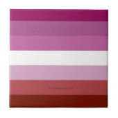 SlipperyJoe's lesbische trots vlag vrouwelijke gem Tegeltje (Voorkant)