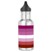 SlipperyJoe's lesbische trots vlag vrouwelijke gem Waterfles (Links)