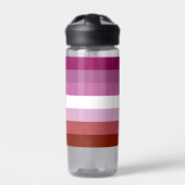 SlipperyJoe's lesbische trots vlag vrouwelijke gem Waterfles (Voorkant)