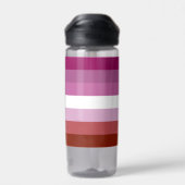 SlipperyJoe's lesbische trots vlag vrouwelijke gem Waterfles (Achterkant)