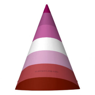 SlipperyJoe's lesbische trotsvlag vrouwelijke geme Feesthoedjes