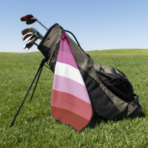 SlipperyJoe's lesbische trotsvlag vrouwelijke geme Golfhanddoek