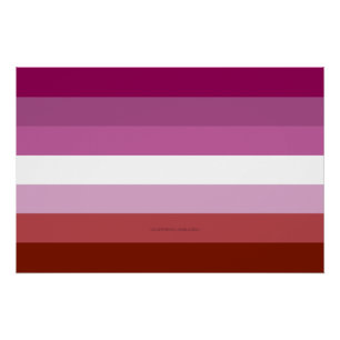 SlipperyJoe's lesbische trotsvlag vrouwelijke geme Perfect Poster