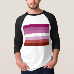 SlipperyJoe's lesbische trotsvlag vrouwelijke geme T-shirt